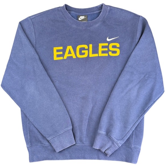 Nike Other - Nike‎ Eagles Crewneck Sweatshirt Mens Medium Blue Yellow Swoosh Pullover